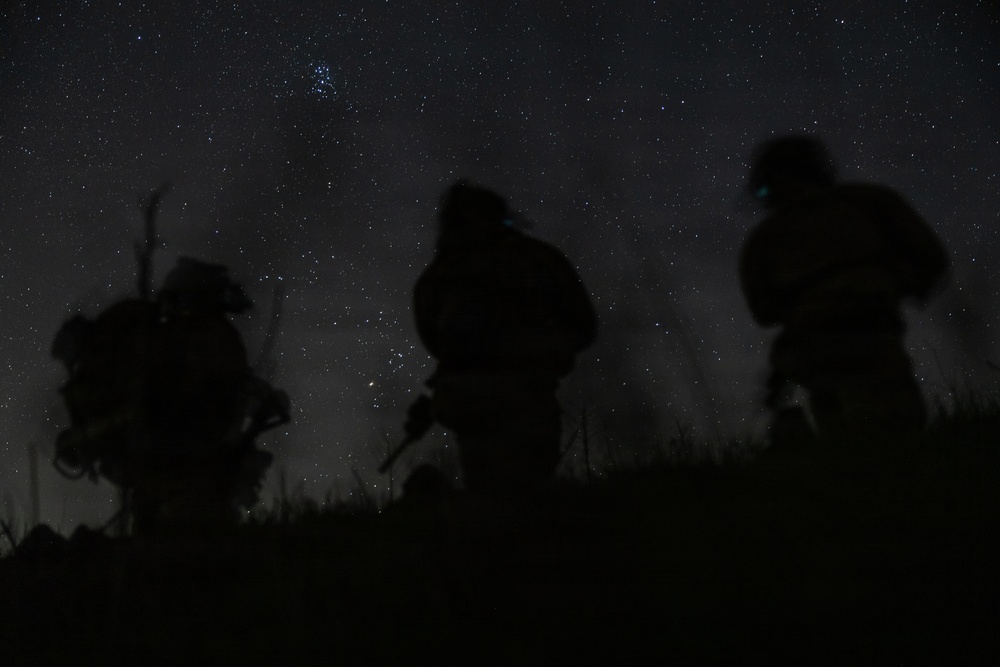 U.S. Marines with 1st Recon Bn. conduct airfield raid during Steel Knight 25