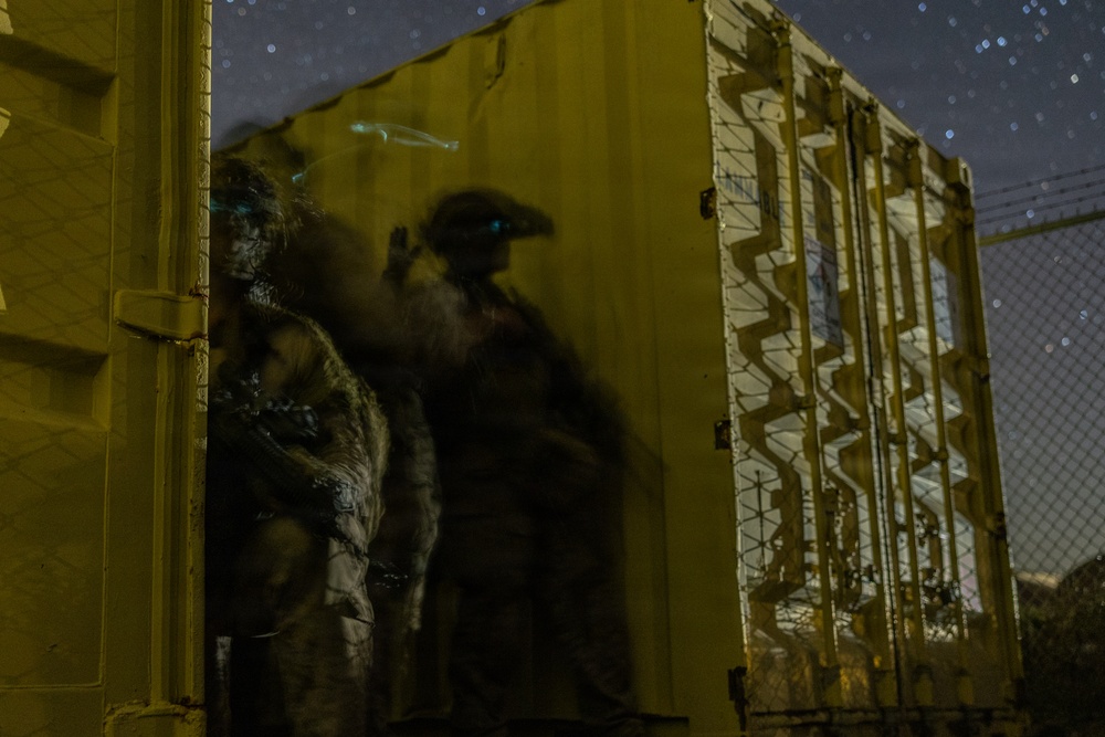 U.S. Marines with 1st Recon Bn. conduct airfield raid during Steel Knight 25