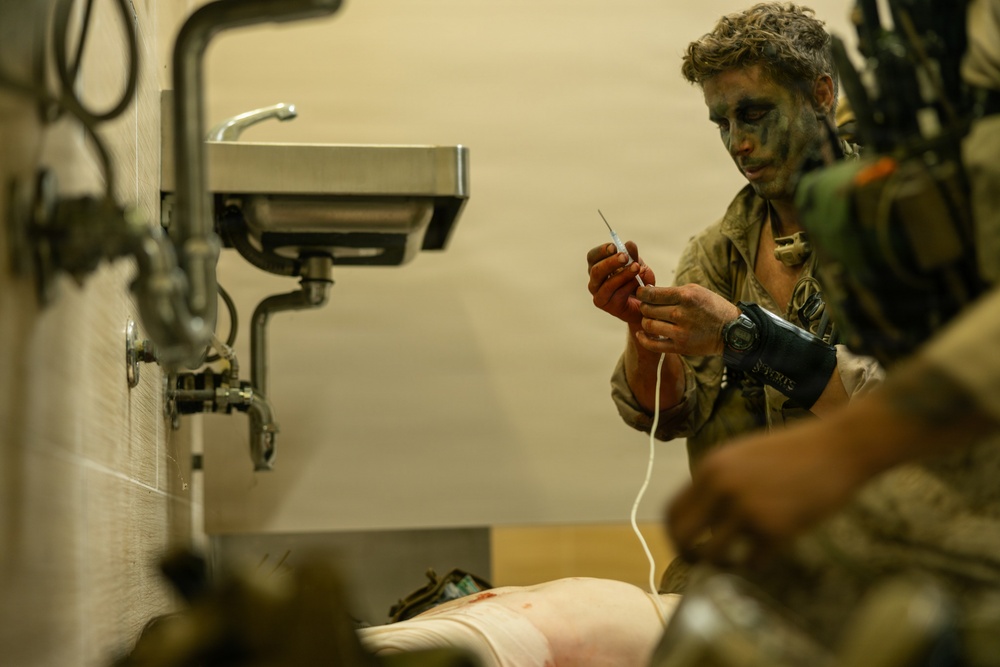 U.S. Marines with 1st Recon Bn. conduct airfield raid during Steel Knight 25