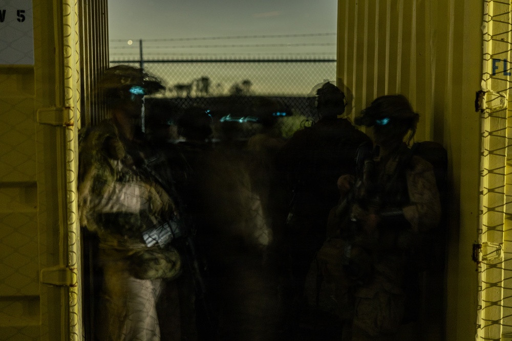 U.S. Marines with 1st Recon Bn. conduct airfield raid during Steel Knight 25