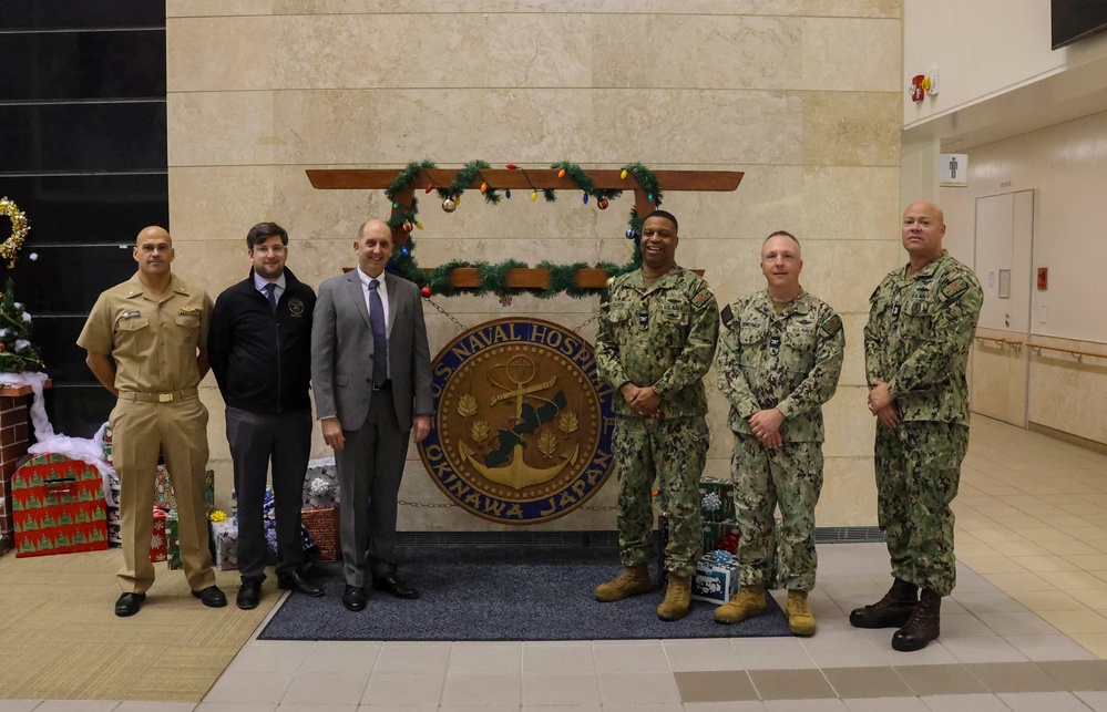 Acting Assistant Secretary of War for Health Affairs (ASW[HA]) Dr. Stephen Ferrara visits with U.S. Naval Hospital (USNH) Okinawa leadership and tours the hospital Dec. 3, 2025.