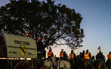 The First Team donates toys for Operation Holiday Cheer.