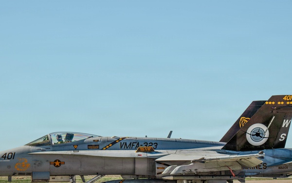 Steel Knight 25: F-35C, F/A-18 fighter jets depart Miramar for Mather node operations