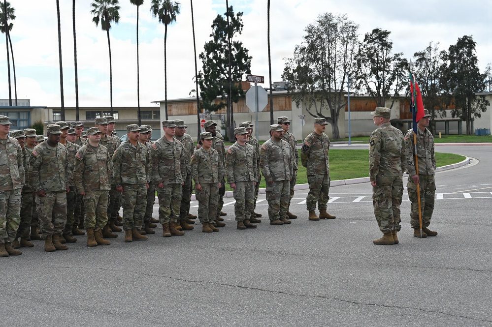 Headquarters Support Company, 40th Infantry Division Change of Responsibility Ceremony