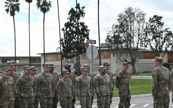 Headquarters Support Company, 40th Infantry Division Change of Responsibility Ceremony