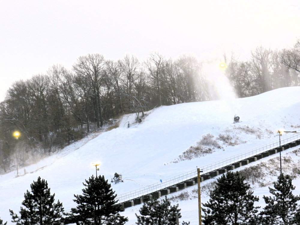 Snowmaking at Fort McCoy's Whitetail Ridge Ski Area