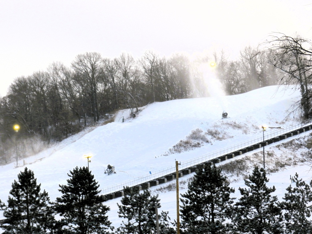 Snowmaking at Fort McCoy's Whitetail Ridge Ski Area