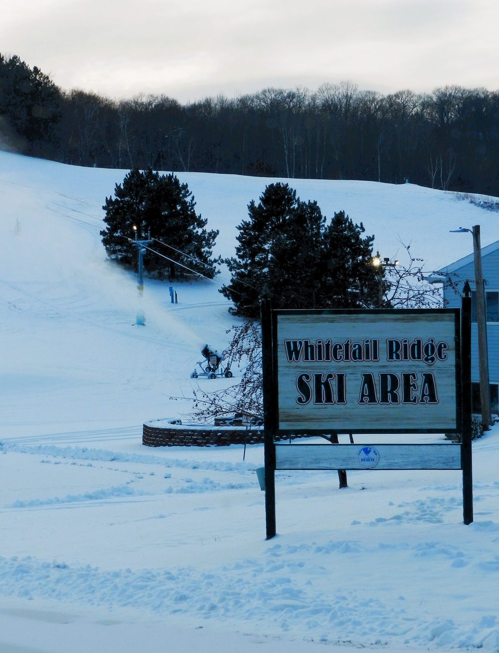Snowmaking at Fort McCoy's Whitetail Ridge Ski Area
