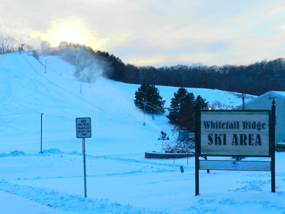 Snowmaking at Fort McCoy's Whitetail Ridge Ski Area