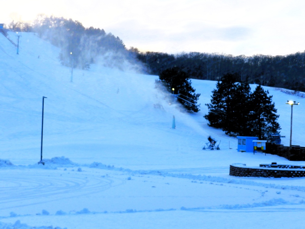 Snowmaking at Fort McCoy's Whitetail Ridge Ski Area