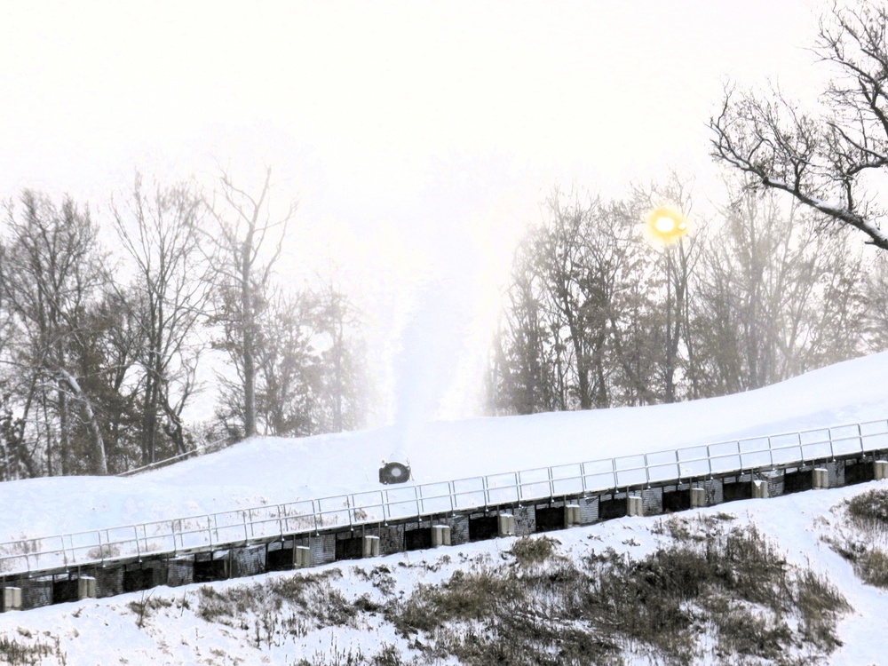 Snowmaking at Fort McCoy's Whitetail Ridge Ski Area