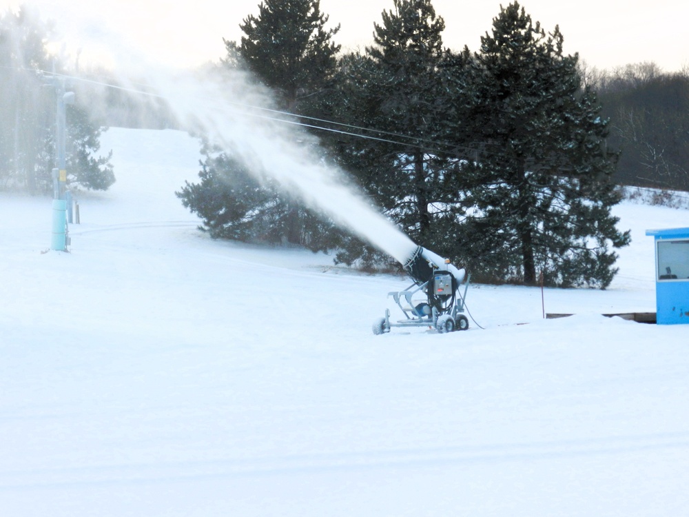 Snowmaking at Fort McCoy's Whitetail Ridge Ski Area