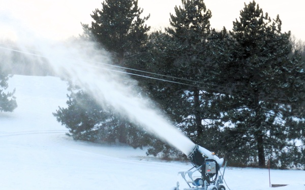 Snowmaking at Fort McCoy's Whitetail Ridge Ski Area