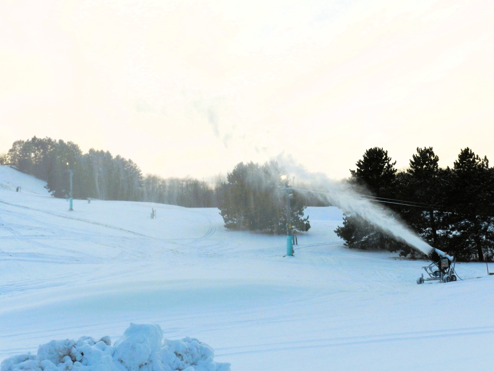 Snowmaking at Fort McCoy's Whitetail Ridge Ski Area