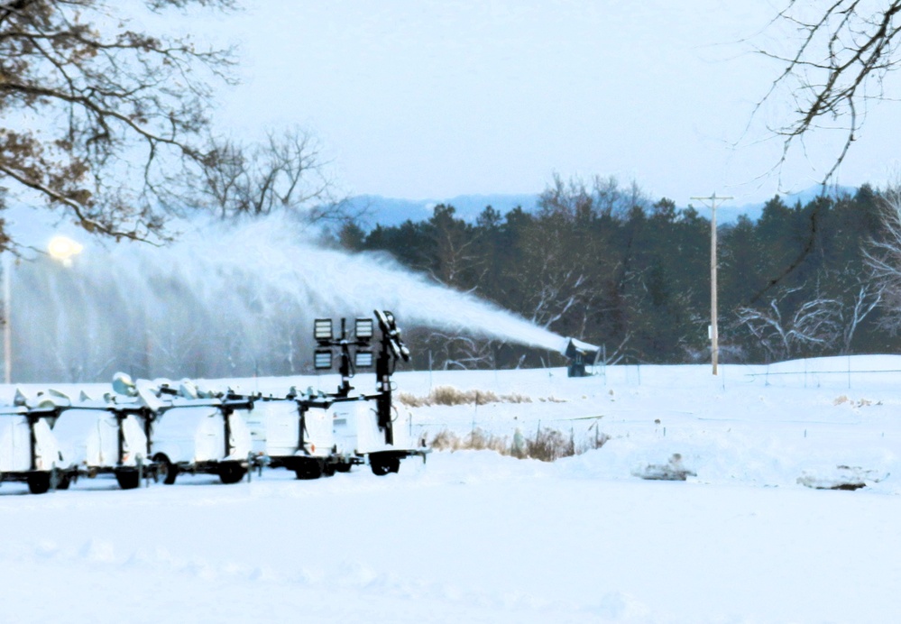 Snowmaking at Fort McCoy's Whitetail Ridge Ski Area
