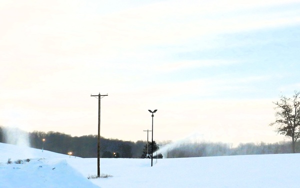 Snowmaking at Fort McCoy's Whitetail Ridge Ski Area