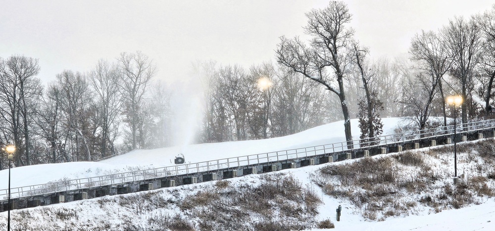 Snowmaking at Fort McCoy's Whitetail Ridge Ski Area