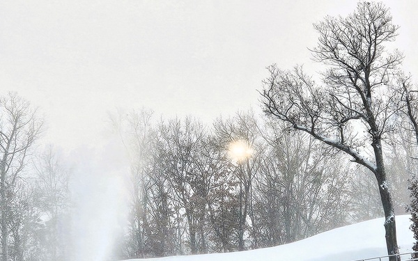 Snowmaking at Fort McCoy's Whitetail Ridge Ski Area