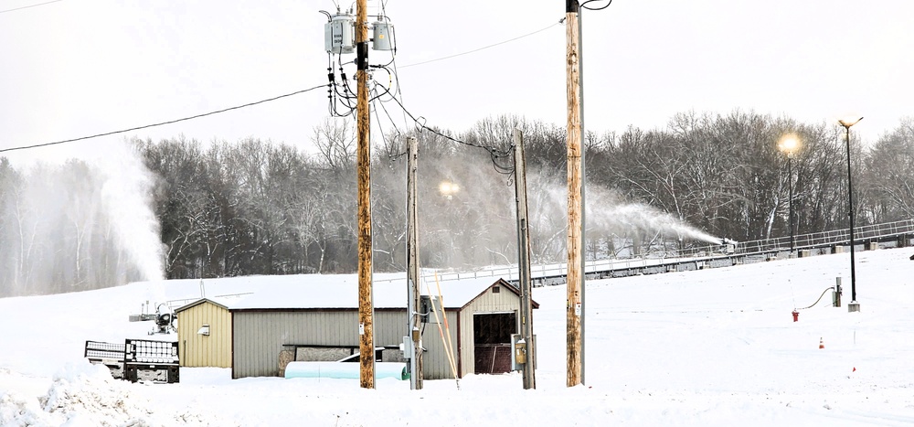 Snowmaking at Fort McCoy's Whitetail Ridge Ski Area