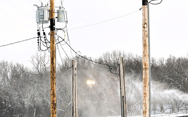 Snowmaking at Fort McCoy's Whitetail Ridge Ski Area