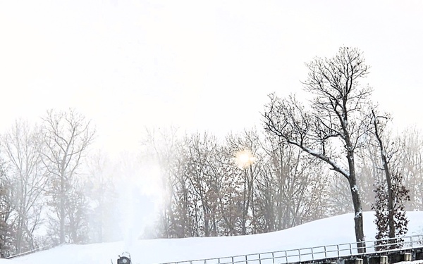 Snowmaking at Fort McCoy's Whitetail Ridge Ski Area