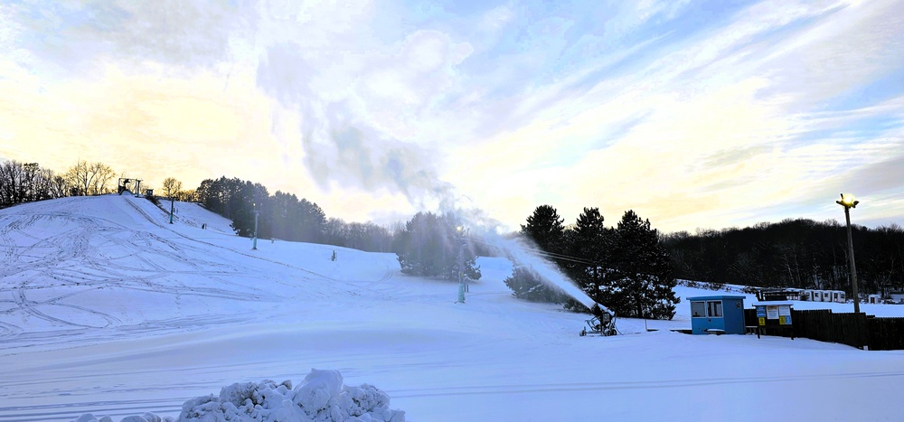Snowmaking at Fort McCoy's Whitetail Ridge Ski Area