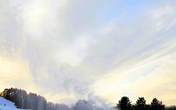 Snowmaking at Fort McCoy's Whitetail Ridge Ski Area