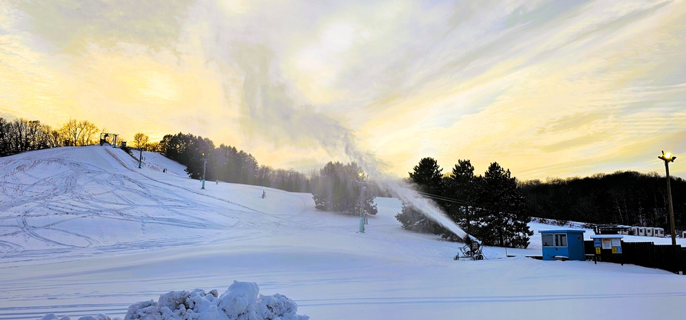 Snowmaking at Fort McCoy's Whitetail Ridge Ski Area