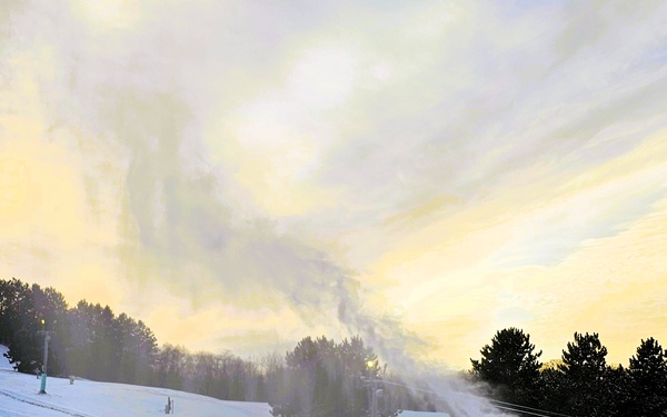 Snowmaking at Fort McCoy's Whitetail Ridge Ski Area