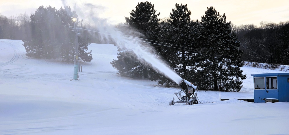 Snowmaking at Fort McCoy's Whitetail Ridge Ski Area