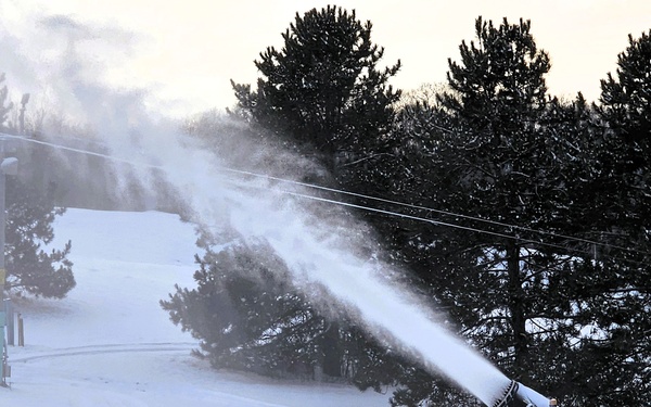 Snowmaking at Fort McCoy's Whitetail Ridge Ski Area