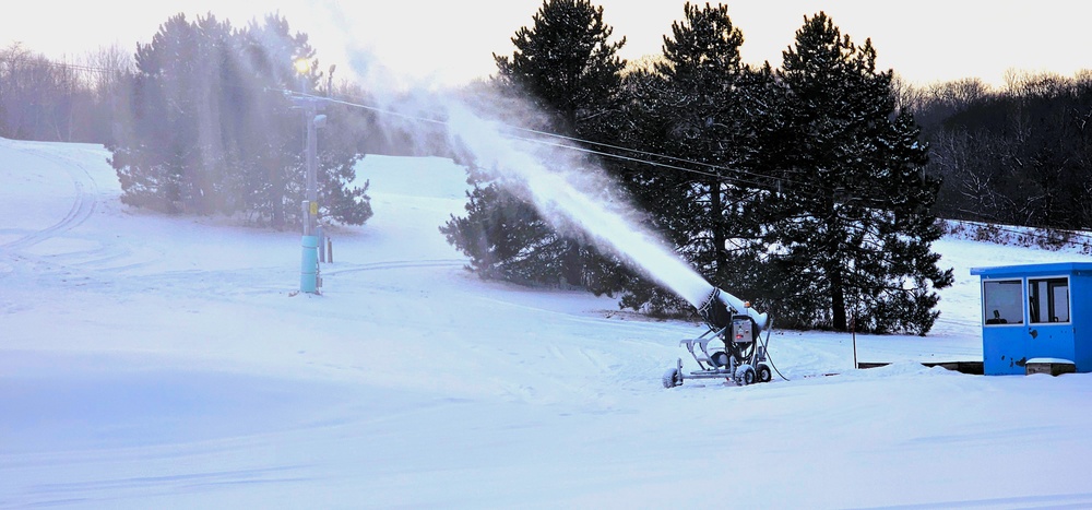 Snowmaking at Fort McCoy's Whitetail Ridge Ski Area