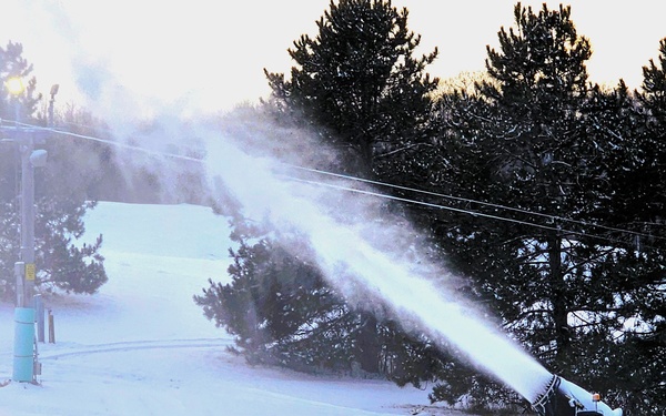 Snowmaking at Fort McCoy's Whitetail Ridge Ski Area