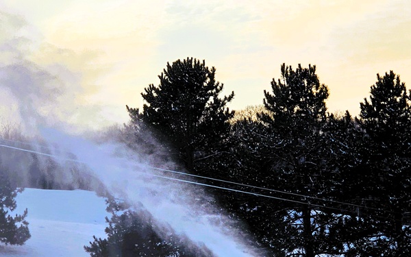 Snowmaking at Fort McCoy's Whitetail Ridge Ski Area