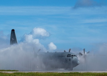 Yokota C-130Js conduct post-flight wash during OCD25