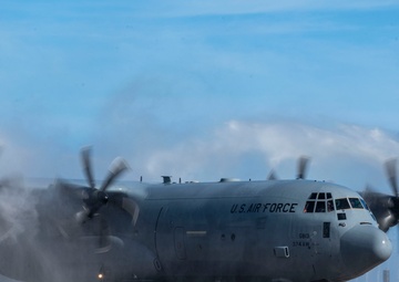 Yokota C-130Js conduct post-flight wash during OCD25