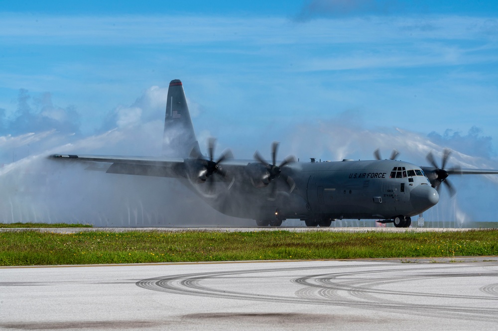 Yokota C-130Js conduct post-flight wash during OCD25