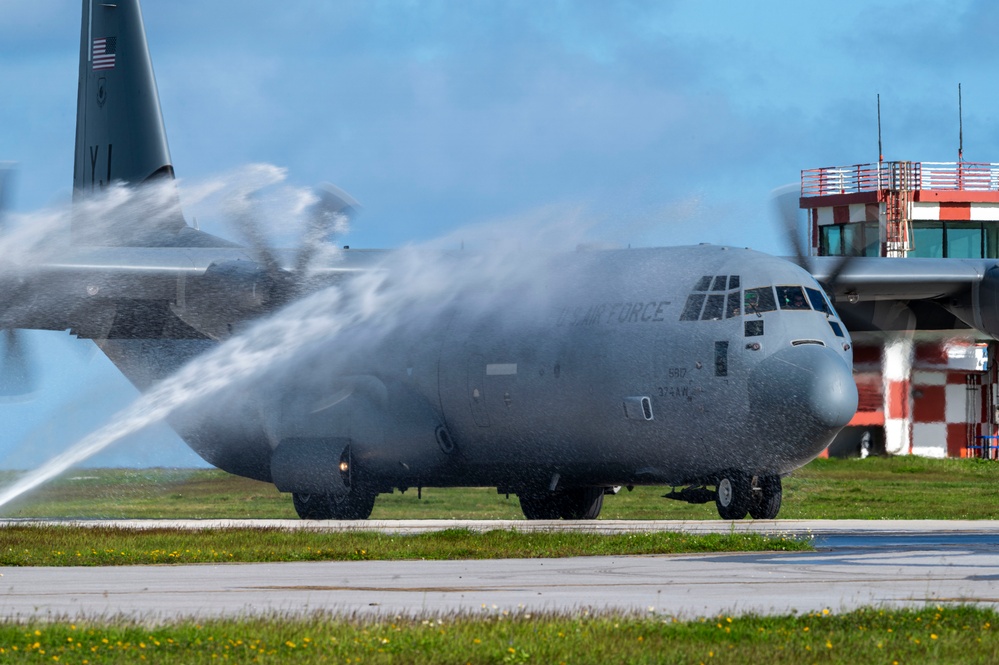 Yokota C-130Js conduct post-flight wash during OCD25