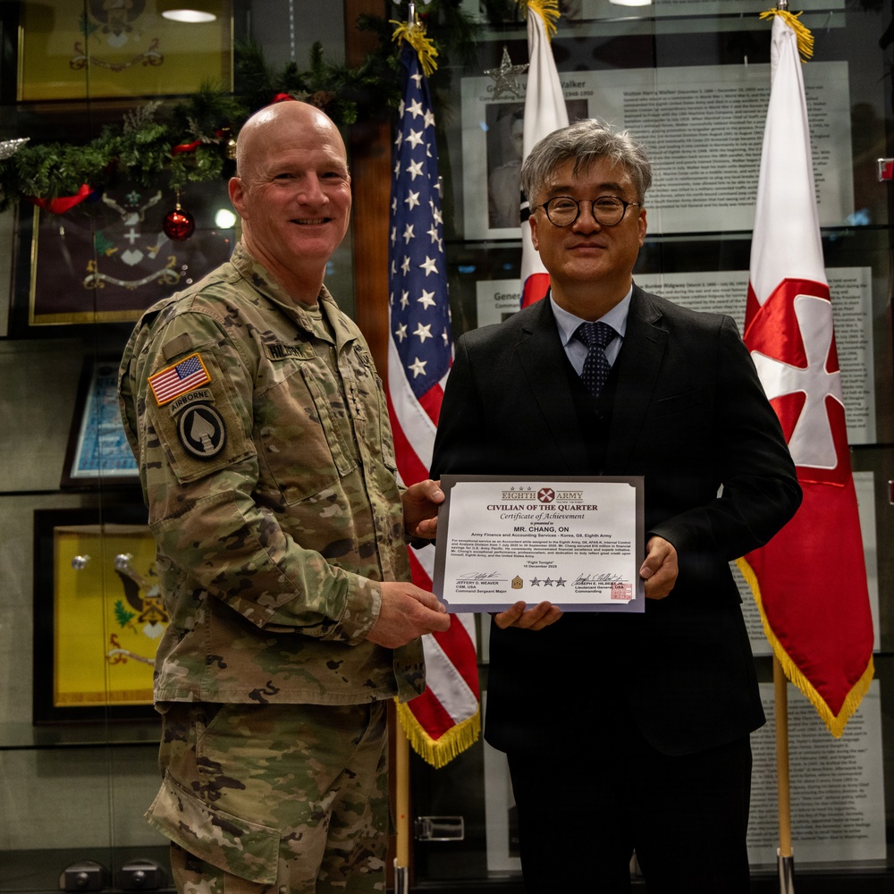 Eighth Army commends devoted civilian team members