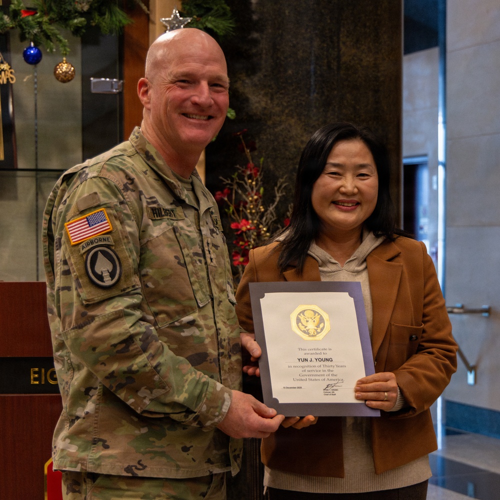 Eighth Army commends devoted civilian team members