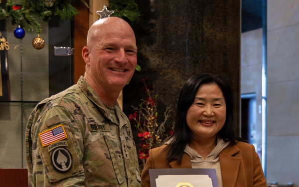 Eighth Army commends devoted civilian team members
