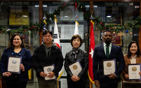 Eighth Army commends devoted civilian team members