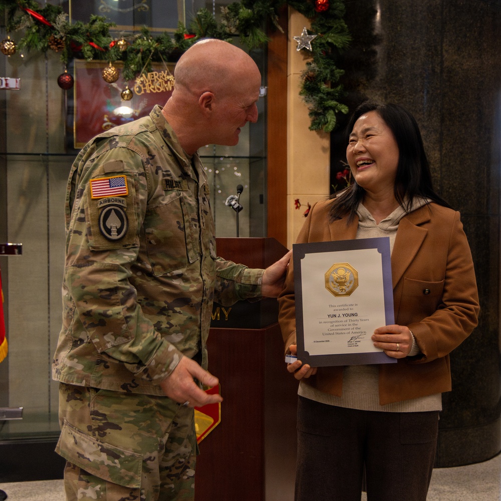 Eighth Army commends devoted civilian team members