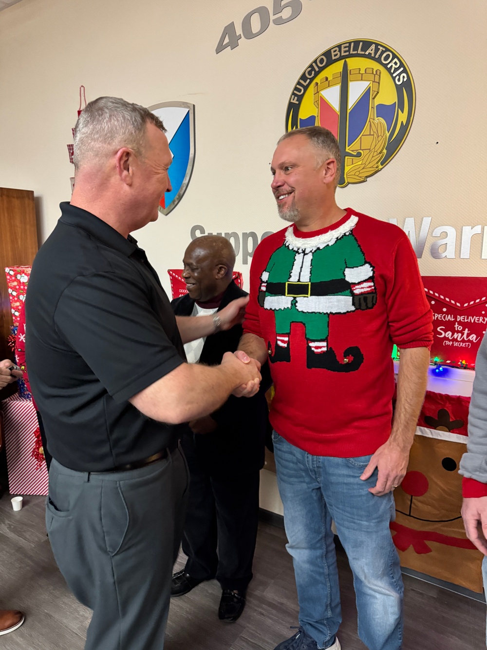 Top ASC leaders attend 405th AFSB holiday event as special guests before visiting APS-2 sites