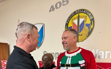 Top ASC leaders attend 405th AFSB holiday event as special guests before visiting APS-2 sites