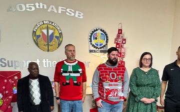Top ASC leaders attend 405th AFSB holiday event as special guests before visiting APS-2 sites