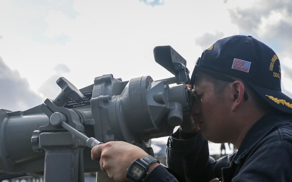 USS Frank E. Petersen Jr. conducts replenishment-at-sea