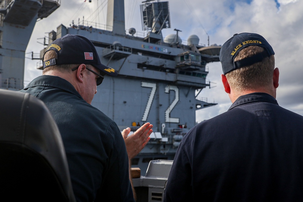 USS Frank E. Petersen Jr. conducts replenishment-at-sea