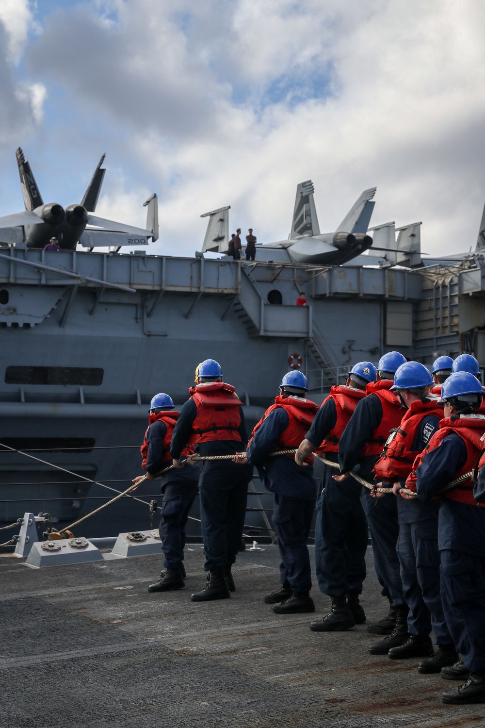 USS Frank E. Petersen Jr. conducts replenishment-at-sea
