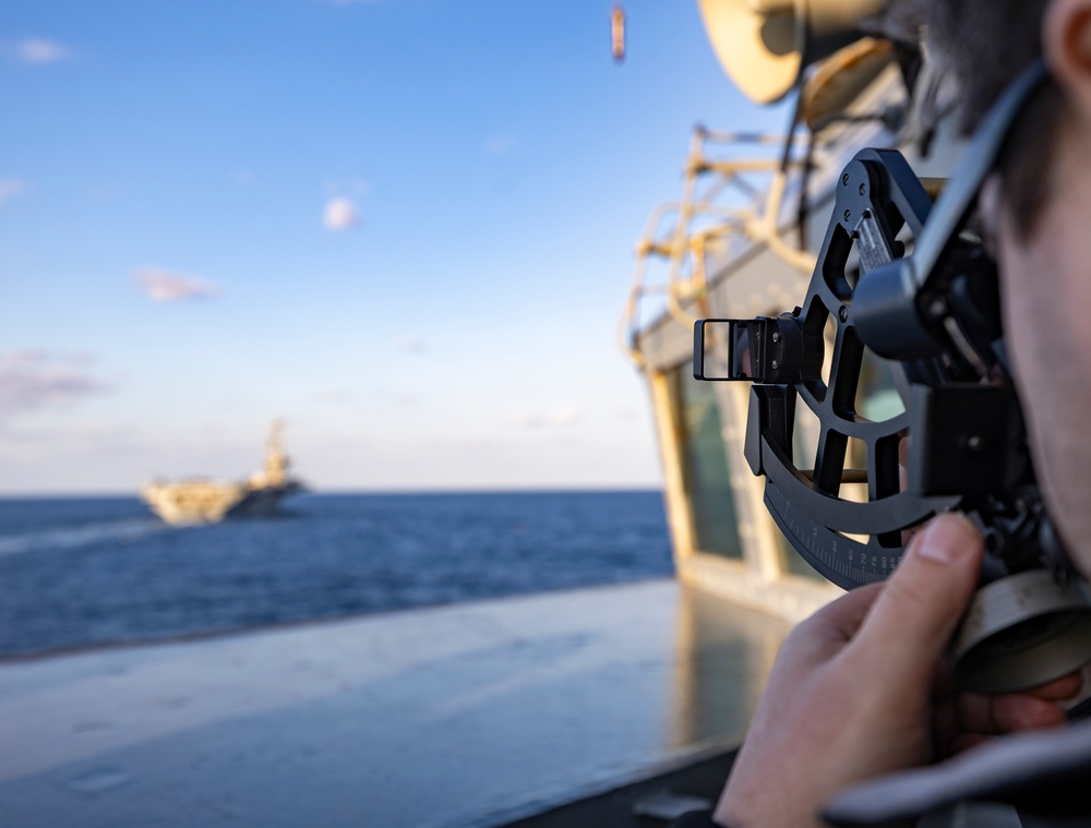 USS Dewey Completes a Replenishment-at-Sea with USS George Washington